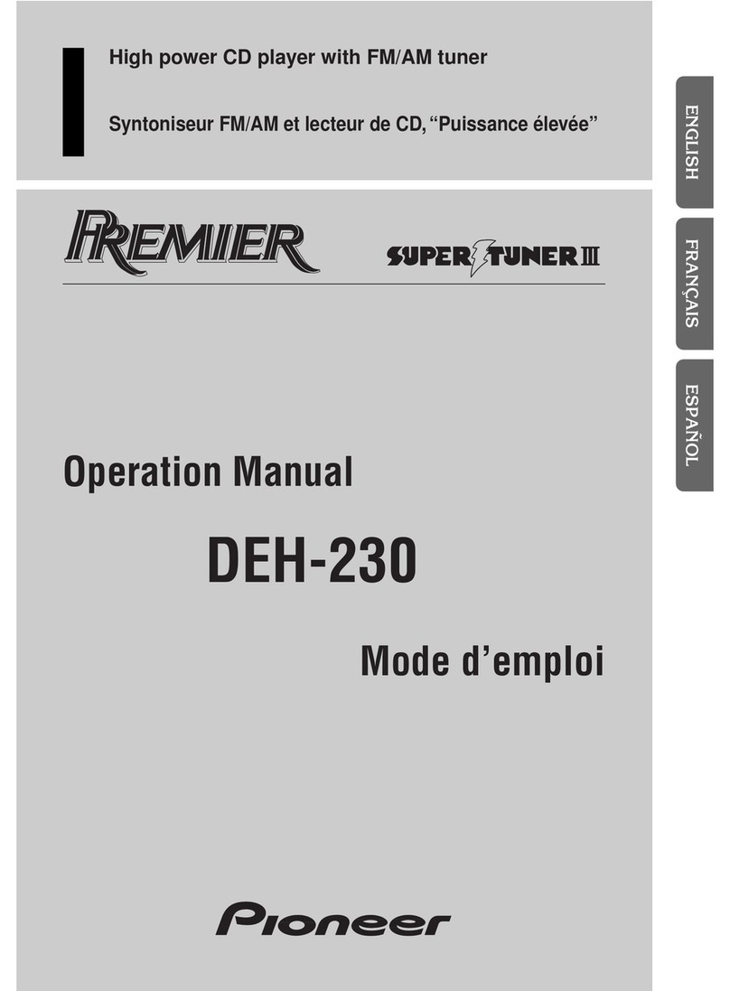 Pioneer Premier Super tuner III DEH-230 Operation manual