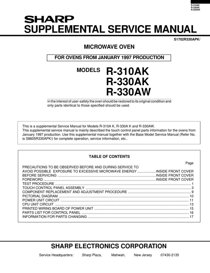 Sharp Carousel R-310AK User manual Sharp Carousel R-310AK User manual