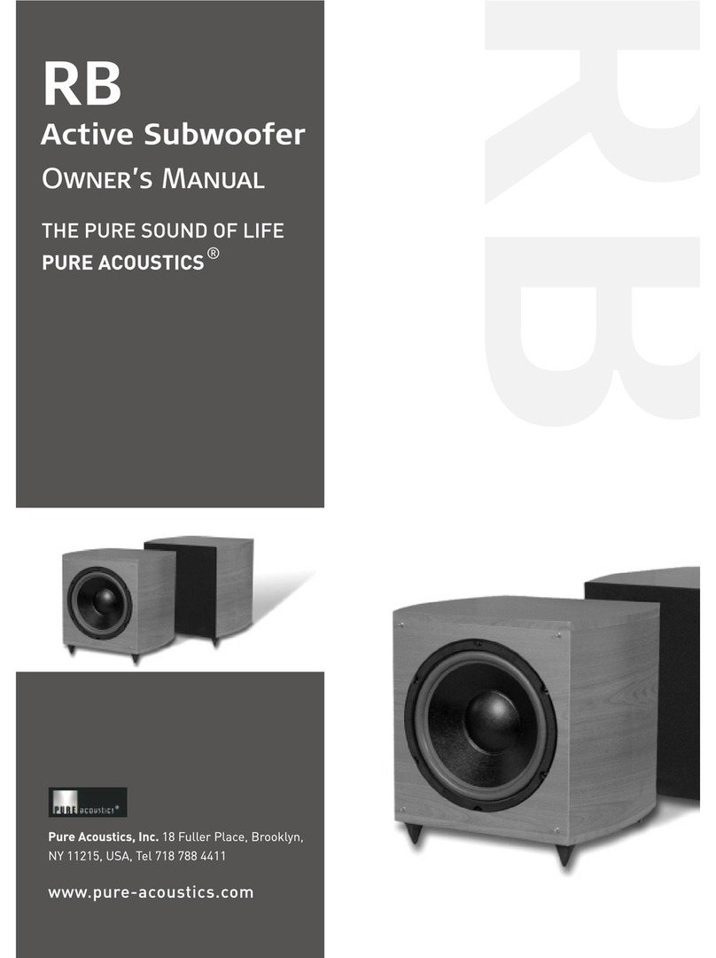 Pure Acoustics Sub-RB owner's manual