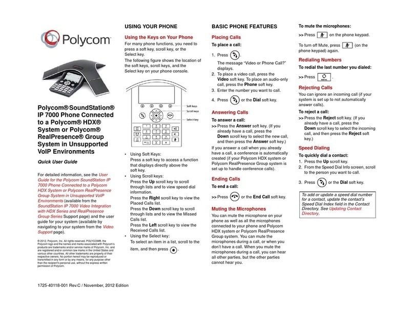 Polycom SoundStation IP 7000 Instruction manual