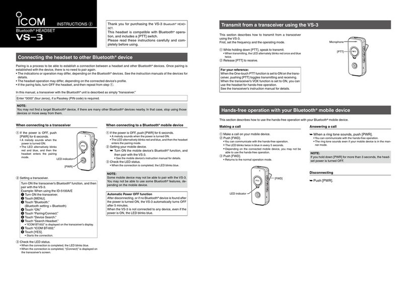 Icom VS-3 instructions