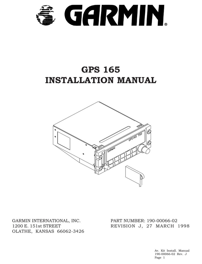 Garmin GPS 165 installation manual