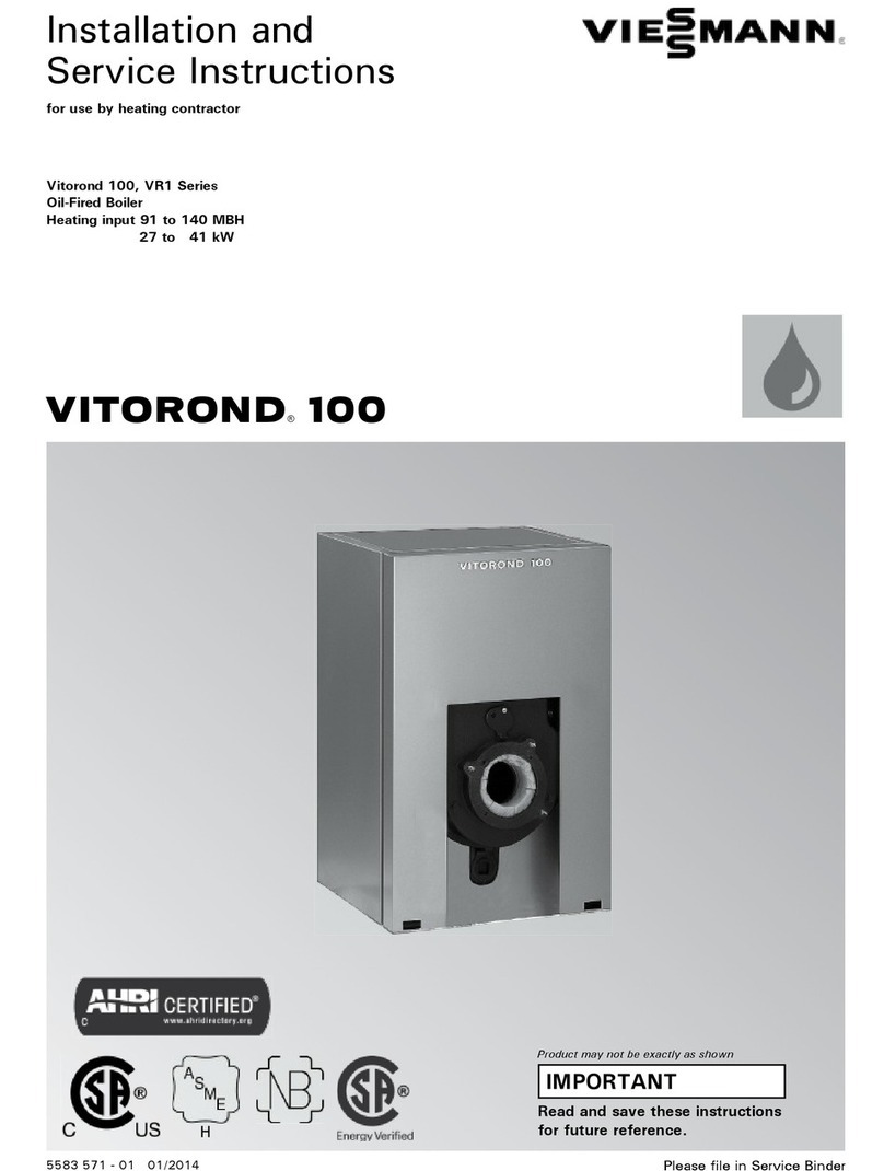 Viessmann VITOROND 100 VR1 Series Installation and service instructions