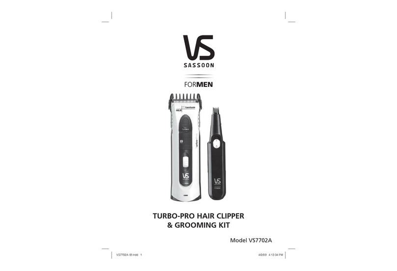 VS Sassoon TURBO-PRO VS7702A User manual