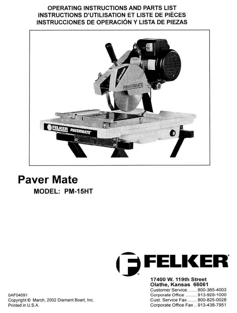Felker PaverMatePM-15HT User manual Felker PaverMatePM-15HT User manual