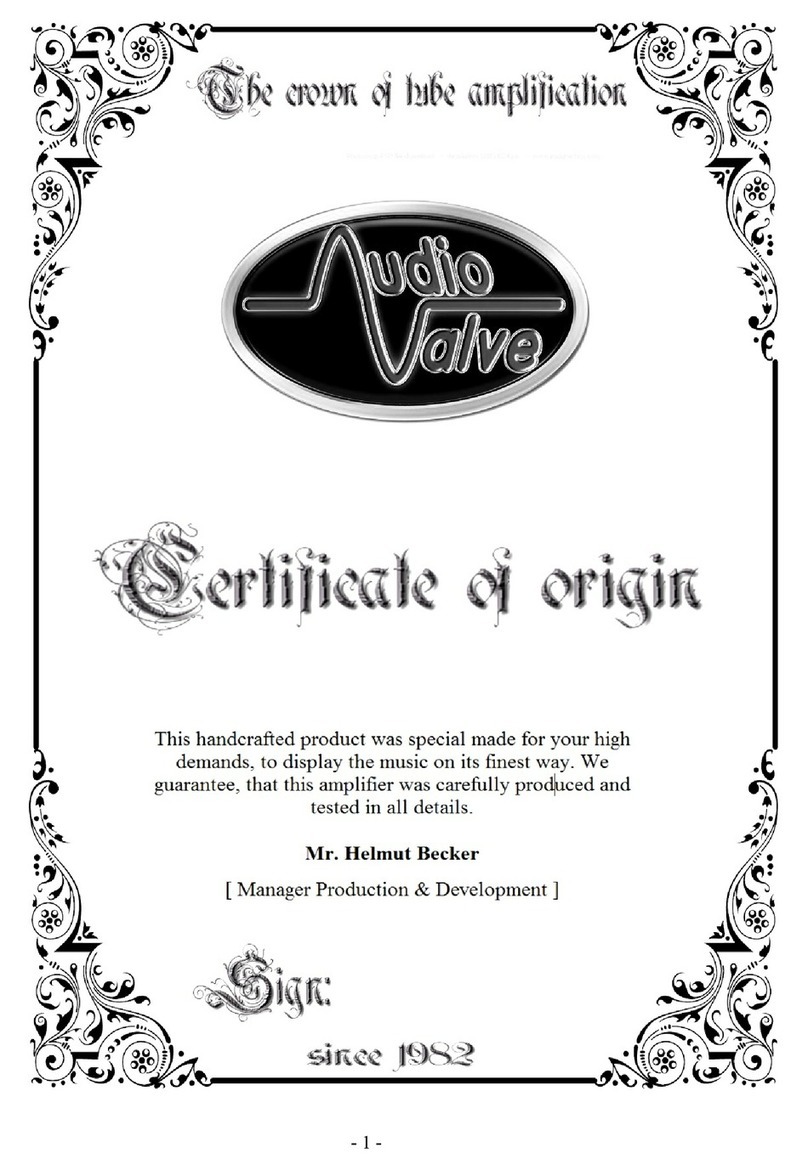 Audio Valve BALDUR 70 User manual