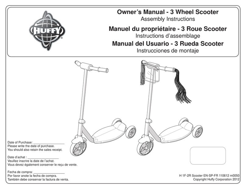 Huffy 3 Wheel Scooter owner's manual