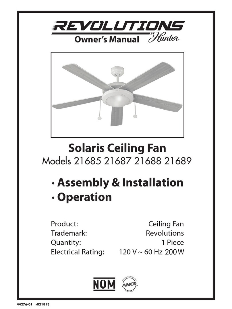 Hunter Solaris 21685 User manual Hunter Solaris 21685 User manual