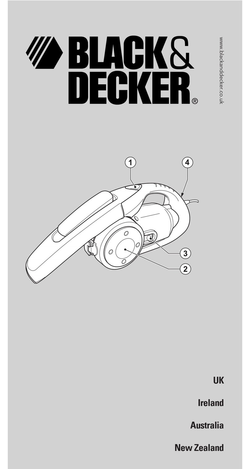 Black & Decker VH900 Dustbuster User manual