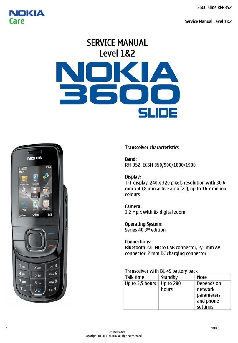 Nokia Cellphone 3600 User manual Nokia Cellphone 3600 User manual