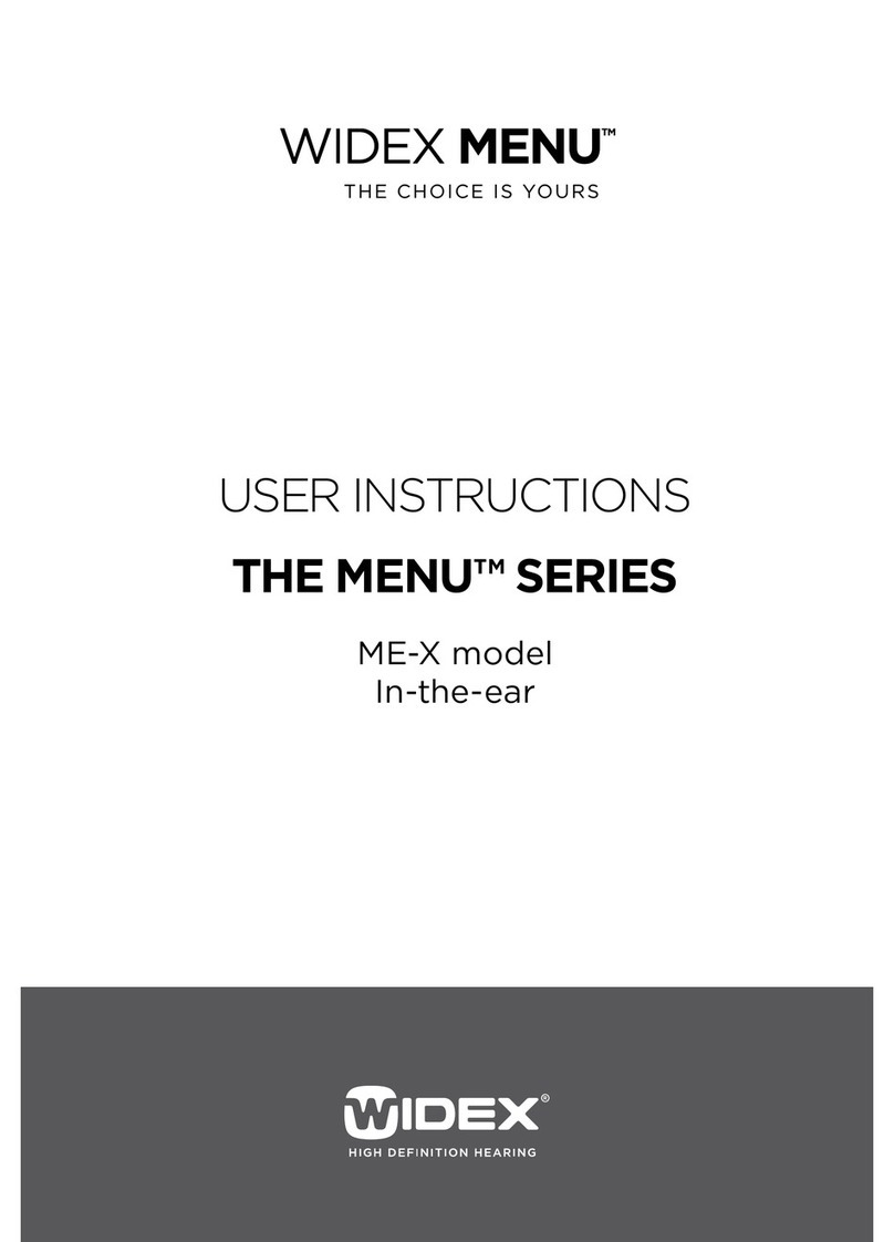 Widex ME3-X User manual Widex ME3-X User manual
