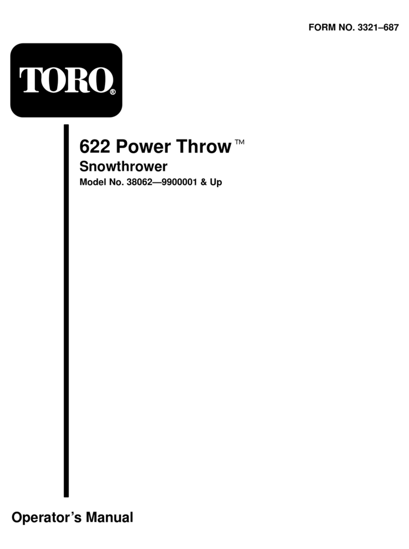 Toro 622 Power Throw Operator's manual