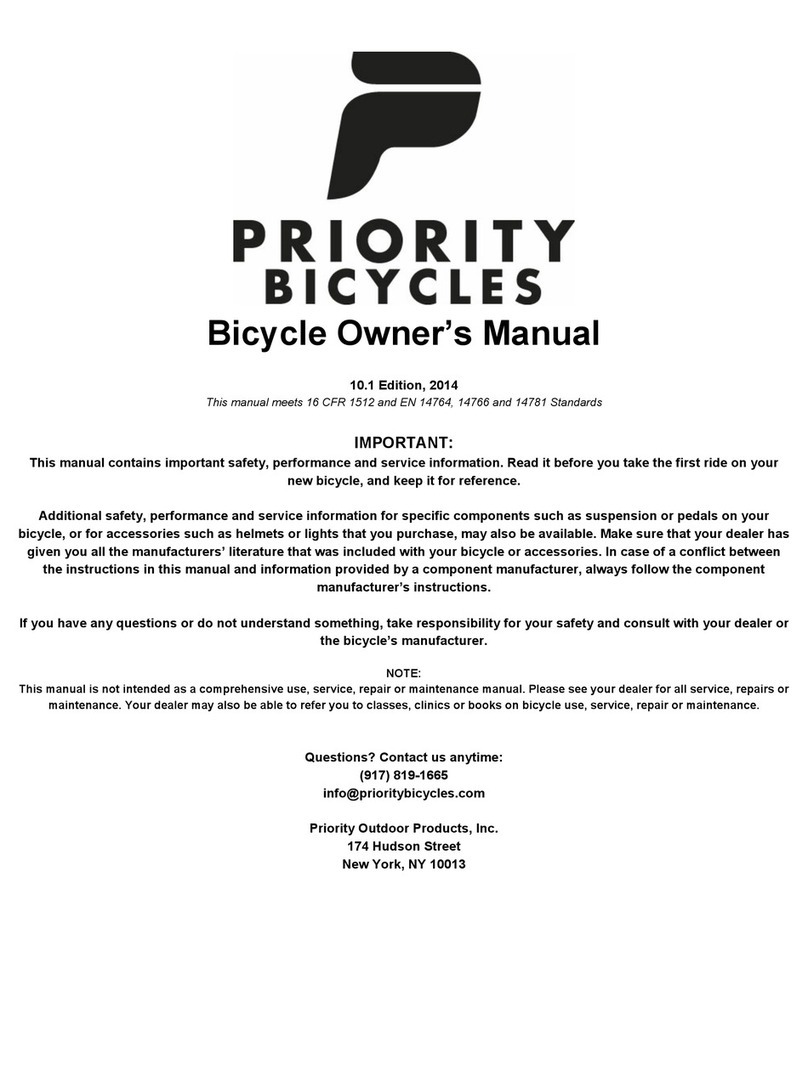 Priority Bicycle owner's manual