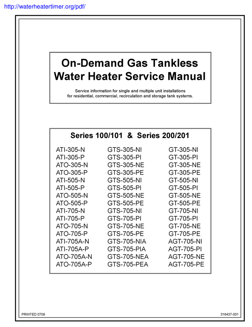 A.O. Smith GTS-305-NE Service manual