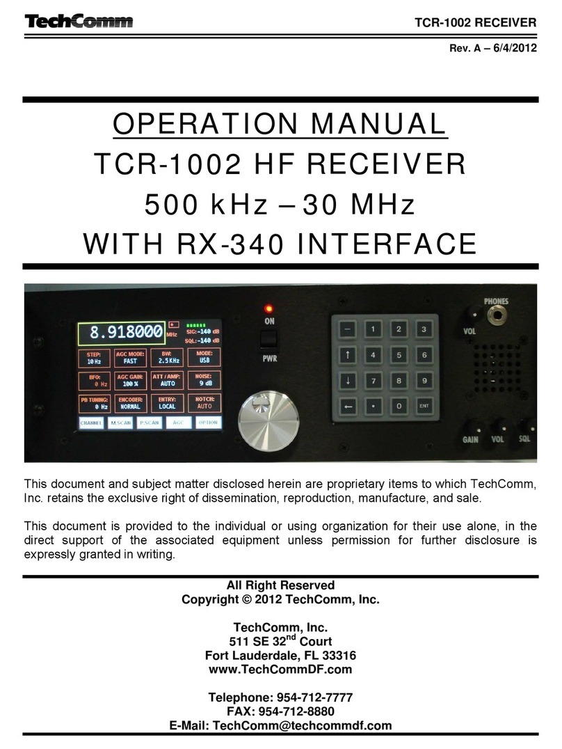 TechComm TCR-1002 User manual