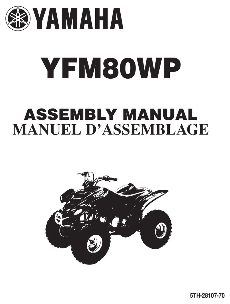 Yamaha RAPTOR YFM80WP Assembly manual