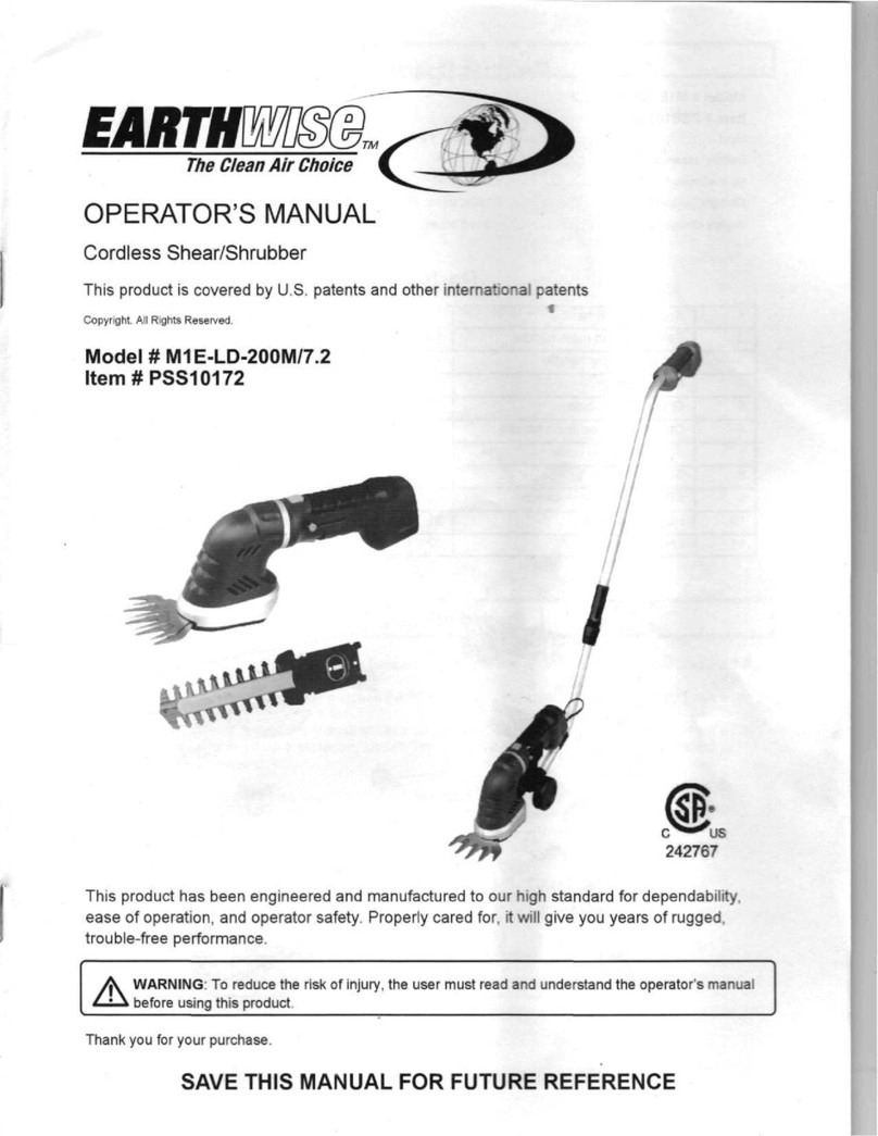 EarthWise M1E-LD-200M Operator's manual