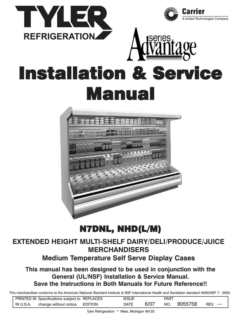 Tyler Refrigeration N7DNL Installation & service manual Tyler Refrigeration N7DNL Installation & service manual