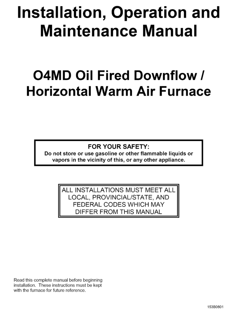 Nordyne O4MD Installation, operation and maintenance manual