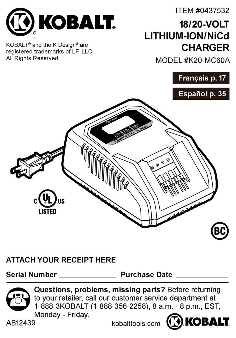 Kobalt K20-MC60A User manual