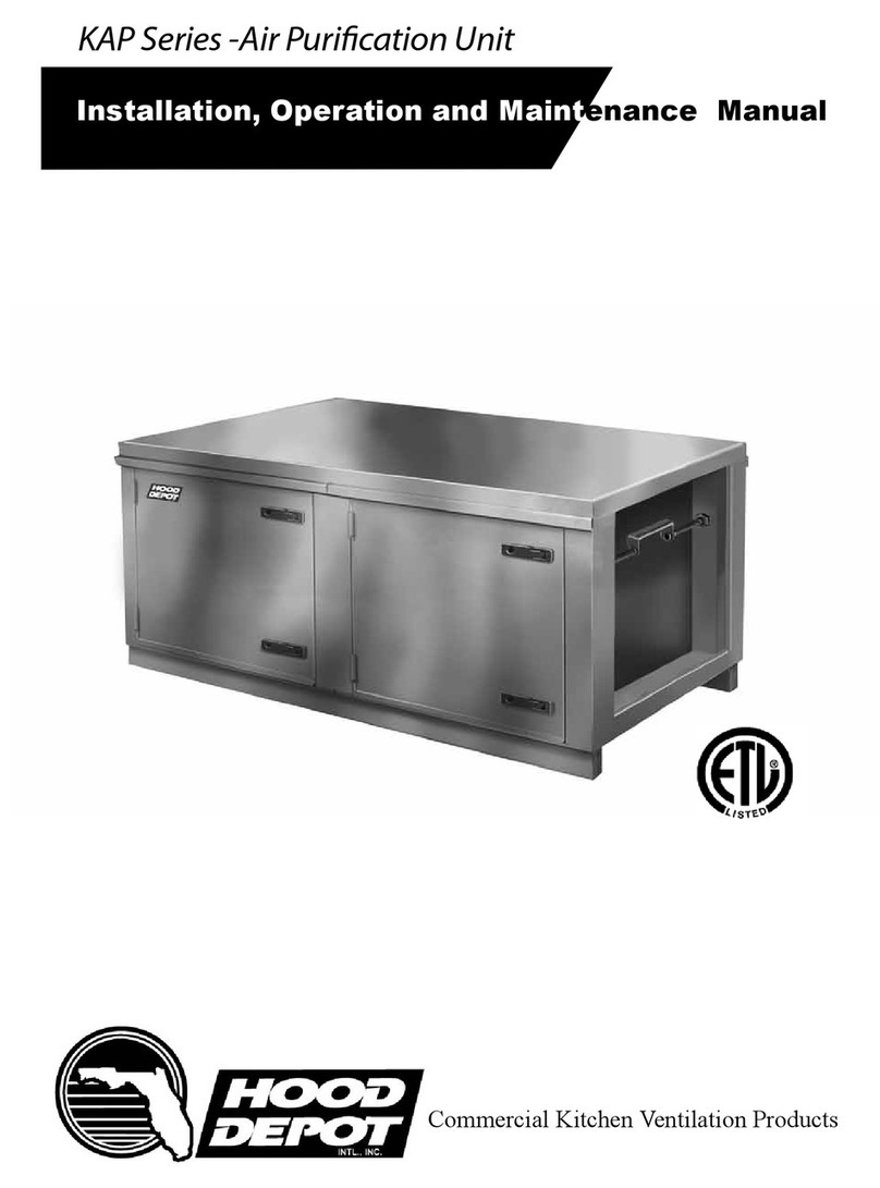 Hood Depot KAP Series Installation, operation and maintenance manual