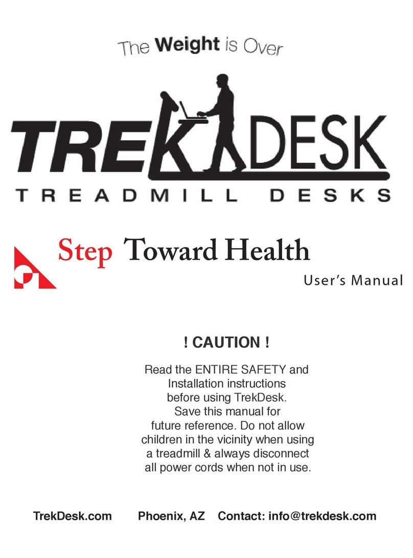 TrekDesk Treadmill Desks Treadmill desk user manual