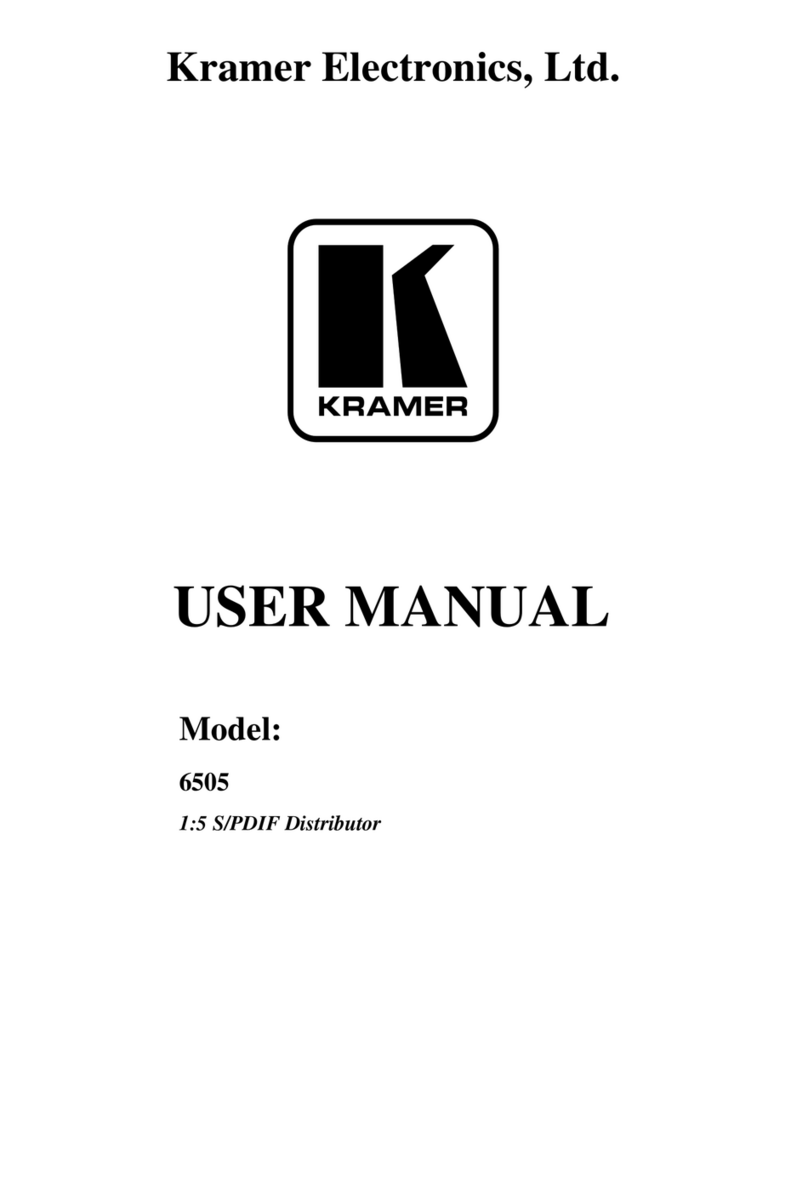 Kramer DigiTOOLS 6505 user manual