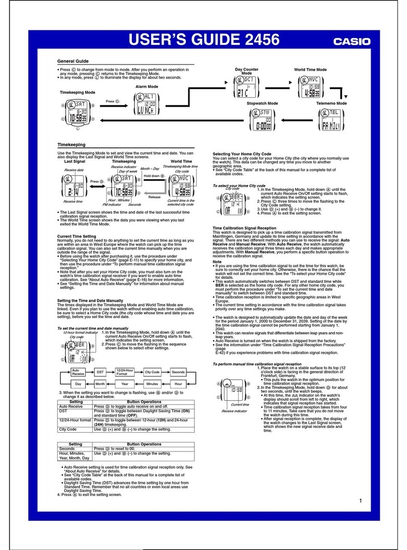 Casio 2456 User manual