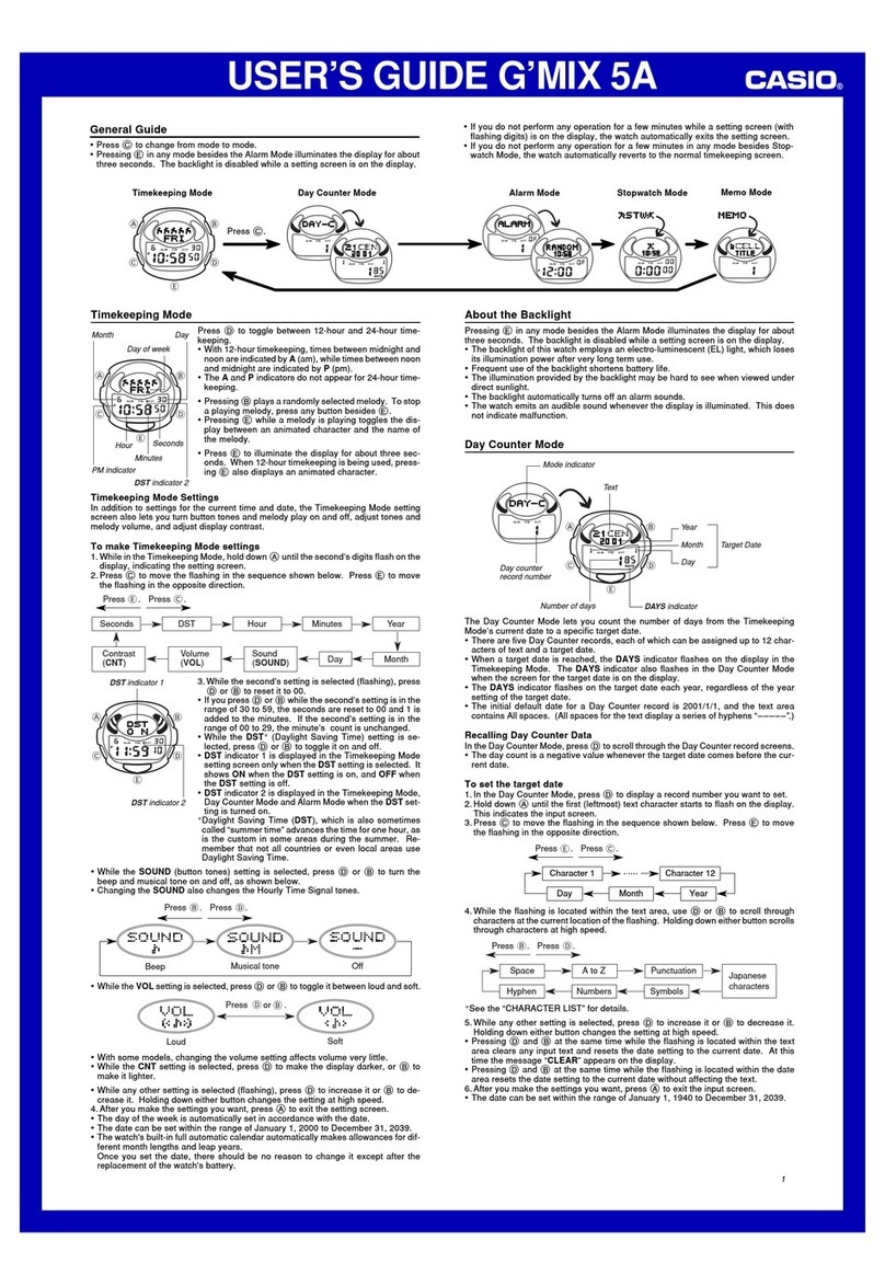 Casio G'MIX 5A User manual