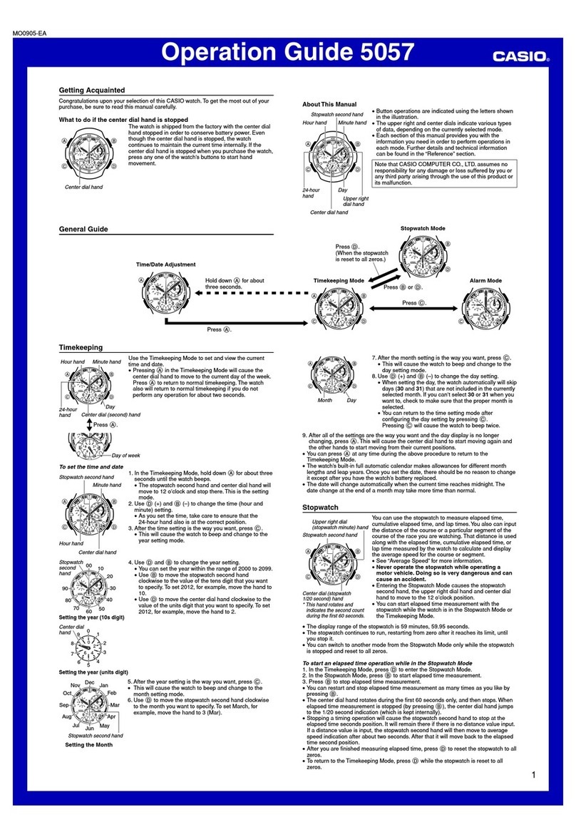 Casio 5057 User manual