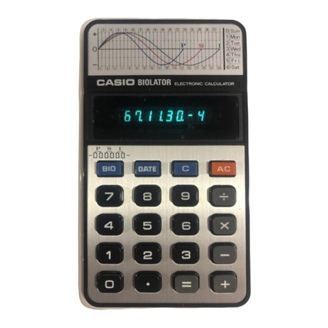 Casio Biolator H-801 User manual