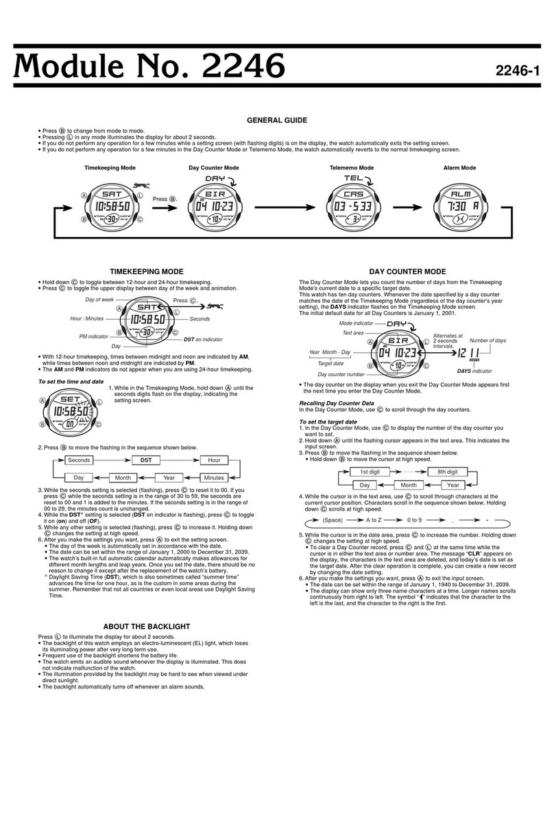 Casio 2246 Configuration guide