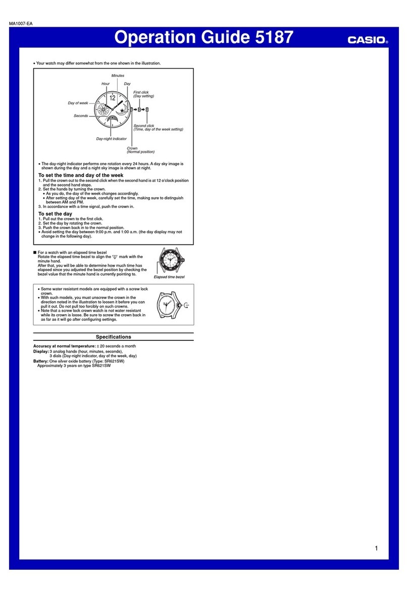 Casio 5187 User manual