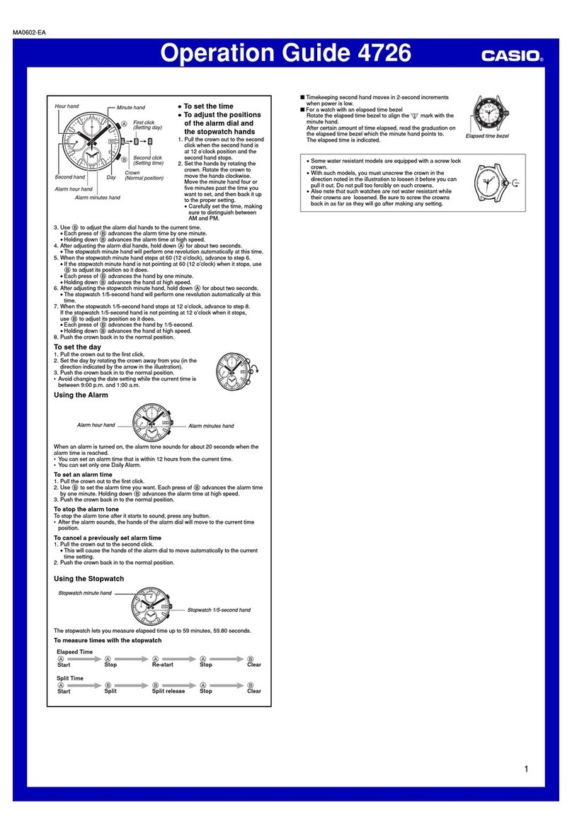 Casio 4726 User manual