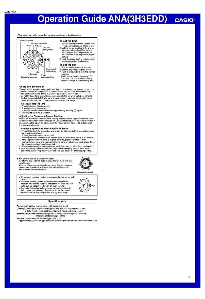 Casio ANA(3H3EDD) User manual Casio ANA(3H3EDD) User manual
