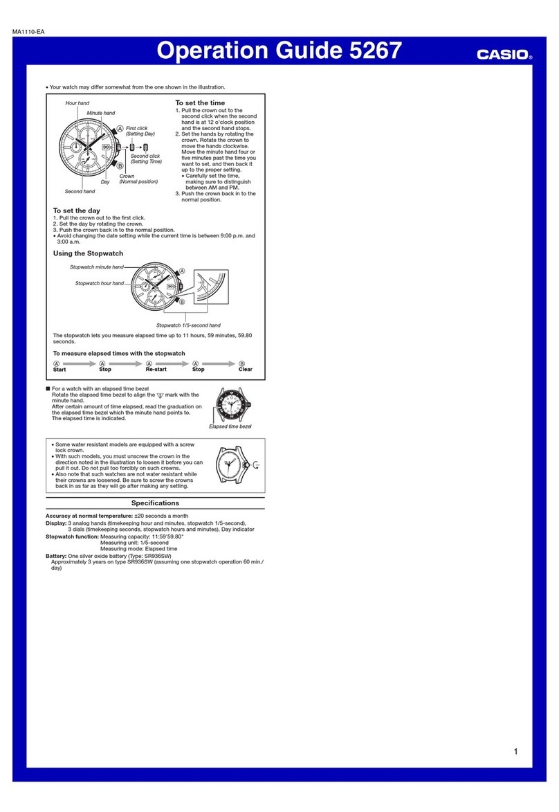 Casio 5267 User manual