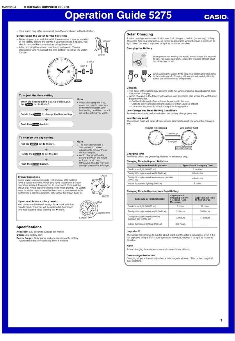 Casio 5275 User manual