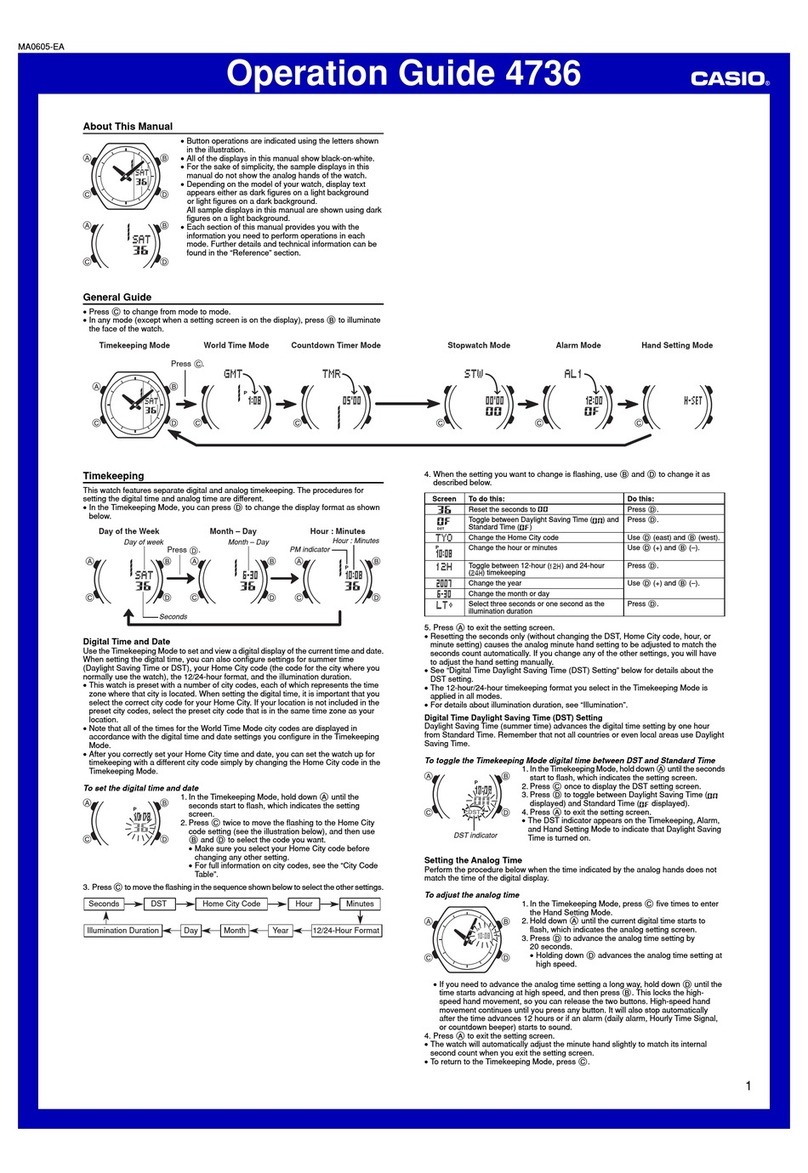 Casio 4736 Operation guide