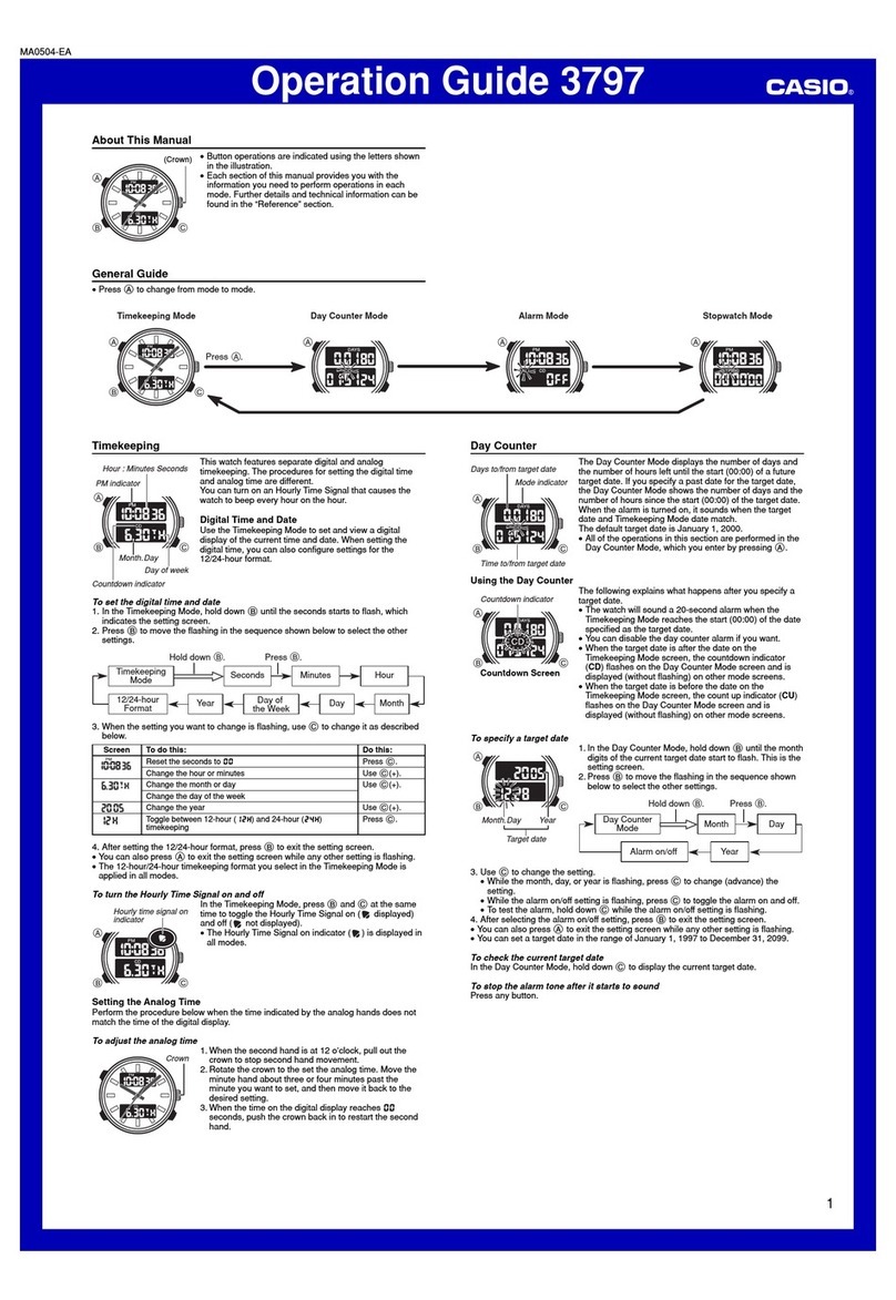 Casio 3797 User manual