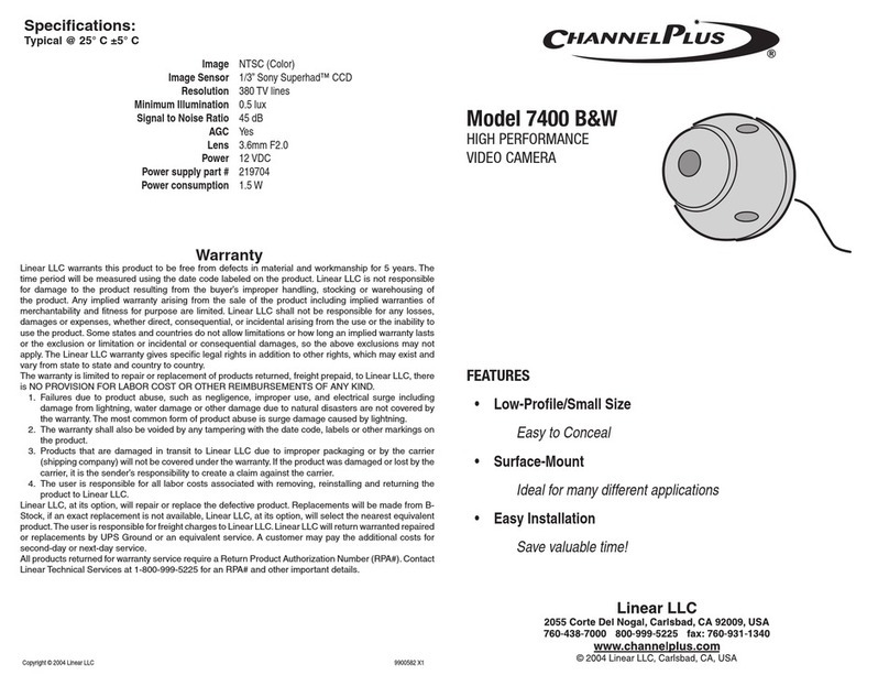 Channel Plus 7400 B&W User manual