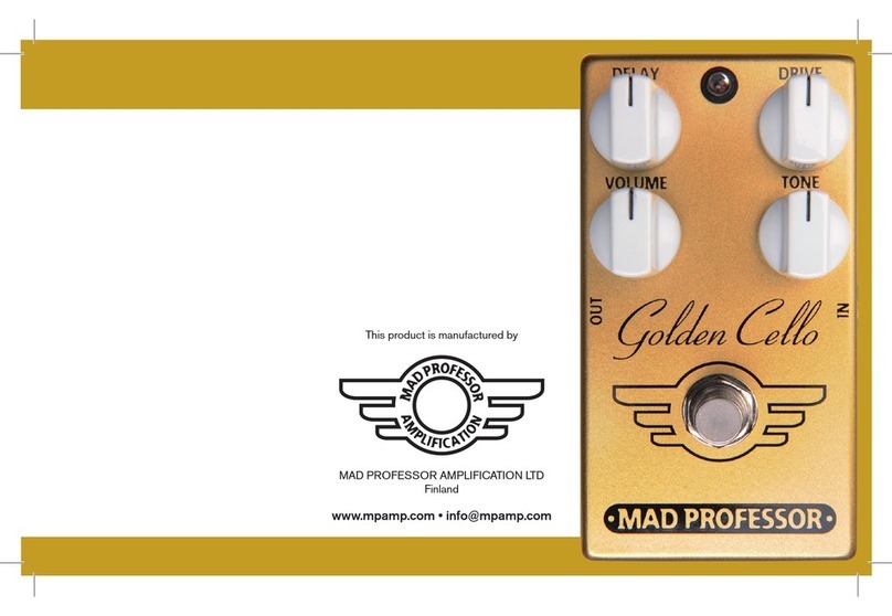 Mad Professor Golden Cello owner's manual