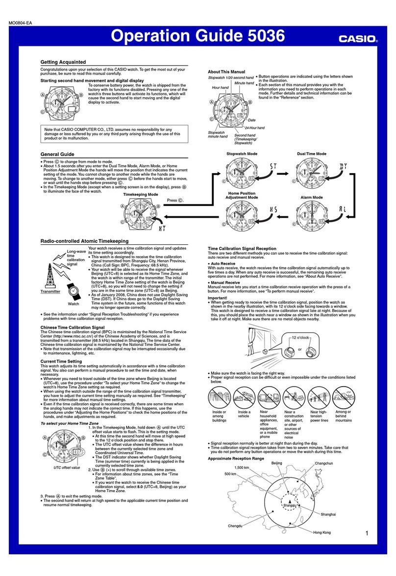 Casio 5036 User manual