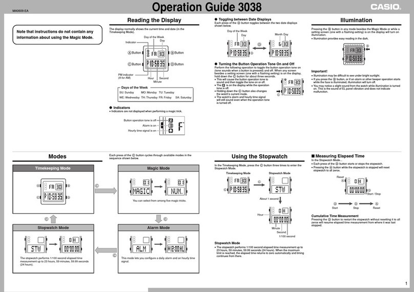 Casio 3038 User manual