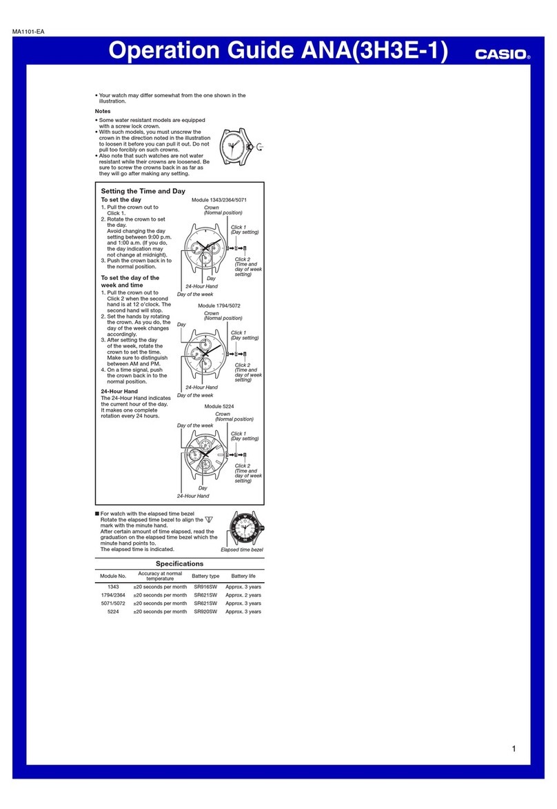 Casio ANA(3H3E-1) User manual