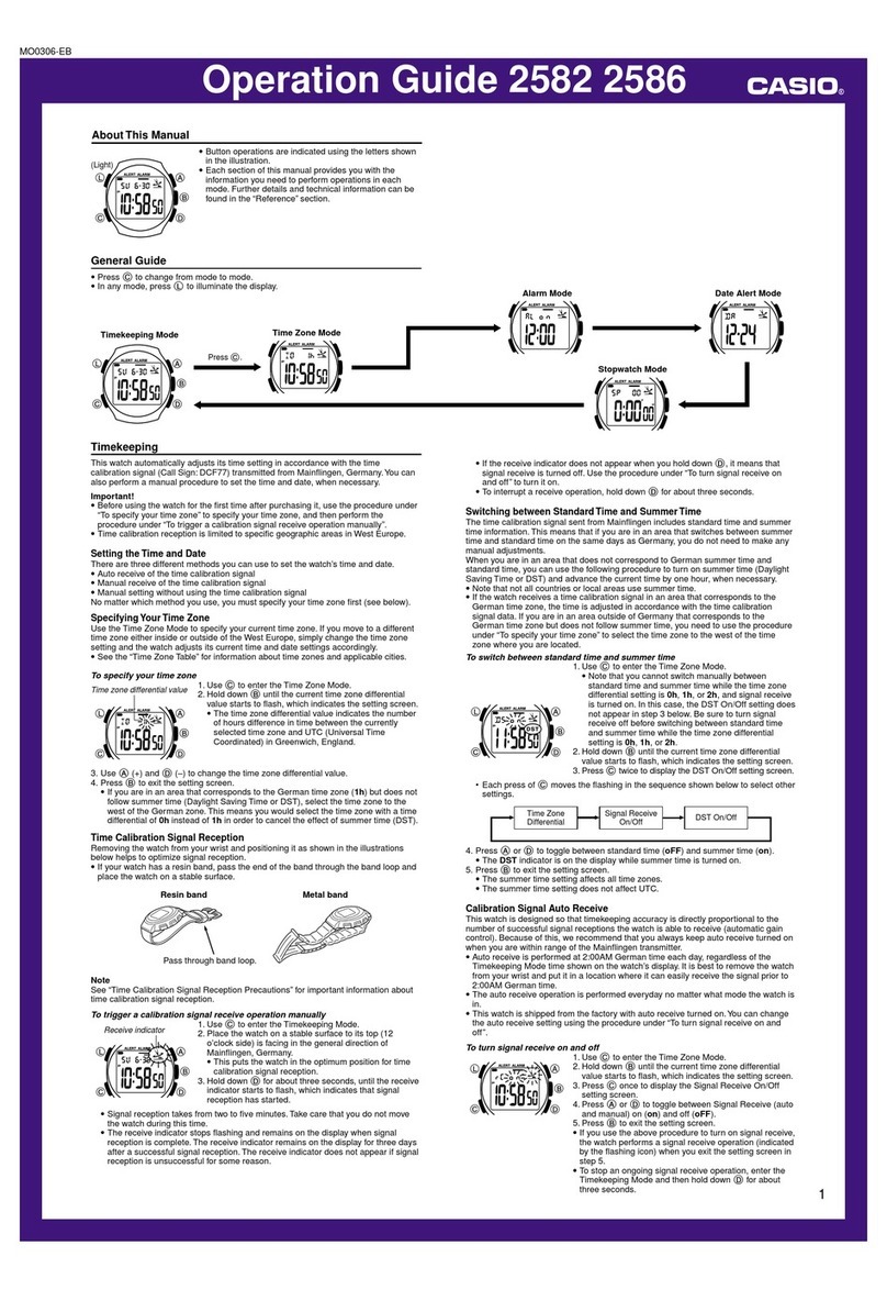 Casio 2582 User manual