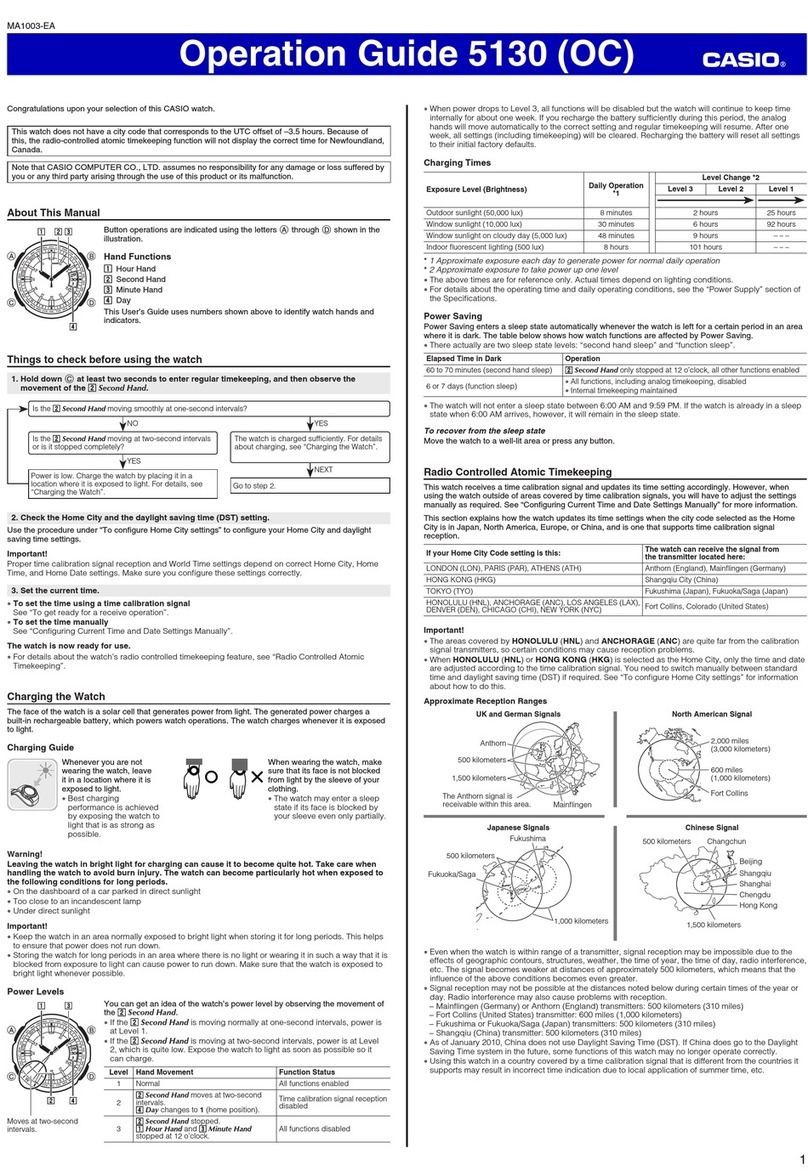 Casio 5130 (OC) Operation guide