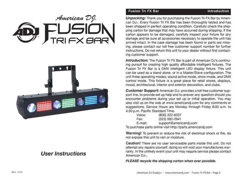 ADJ Fusion Tri FX Bar User manual