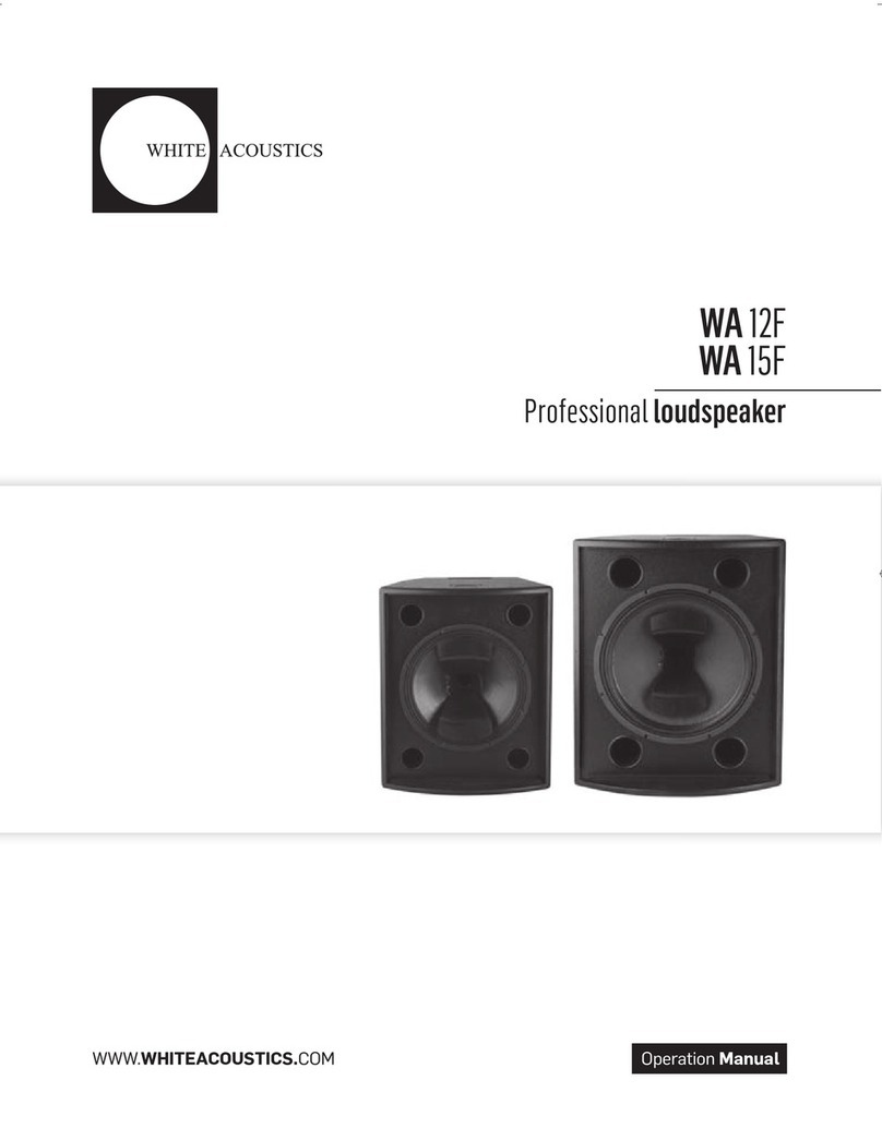 White Acoustics WA 15F Operation manual