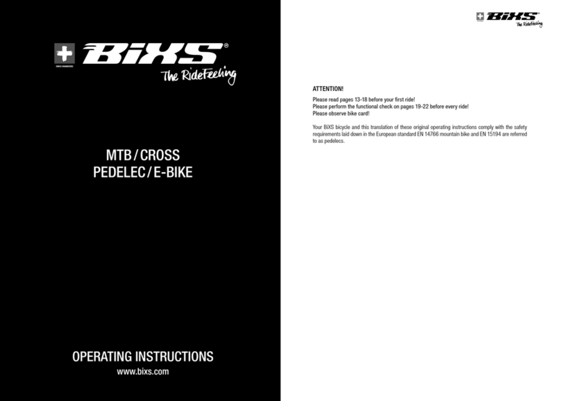Bixs MTB/Cross operating instructions