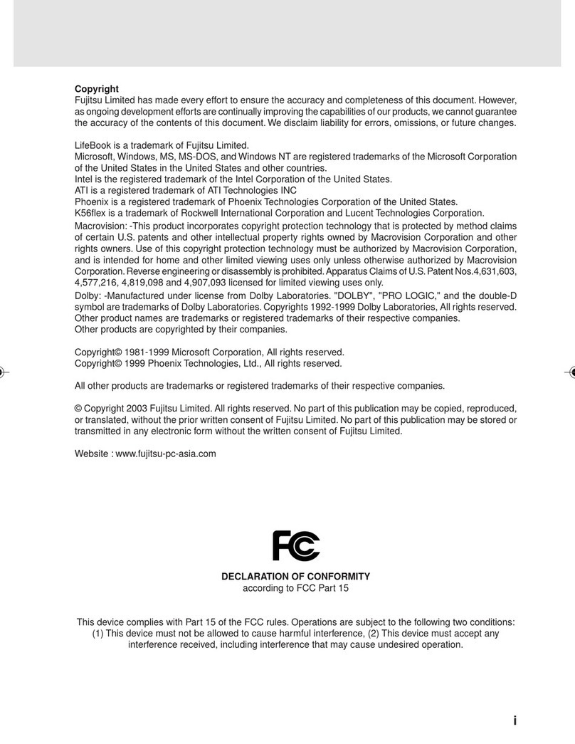 Fujitsu Laptop User manual